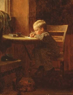 Eastman Johnson: Writing to Father